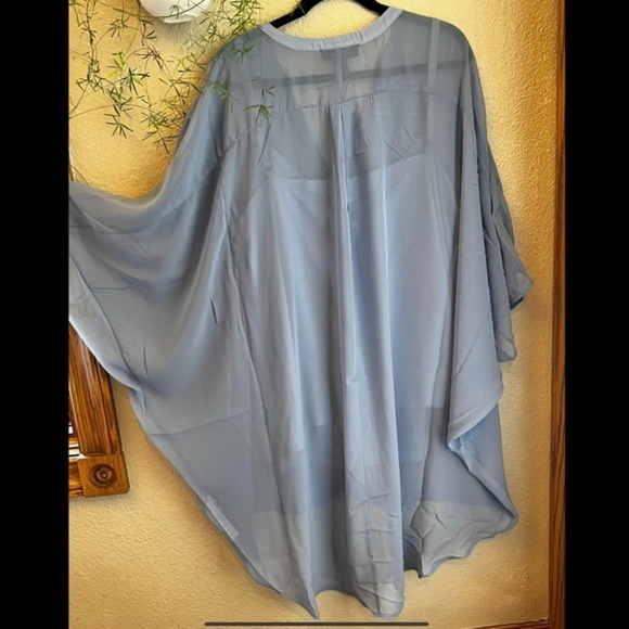 π NWT ~ ARNA YORK Vision Drape longline shirt steel blue in PLUS SIZE 20 π - Picture 7 of 11